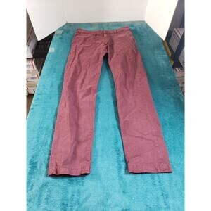 American Eagle Pants Size 29x32 Mens Red Chino Khaki Career Work Slim Straight